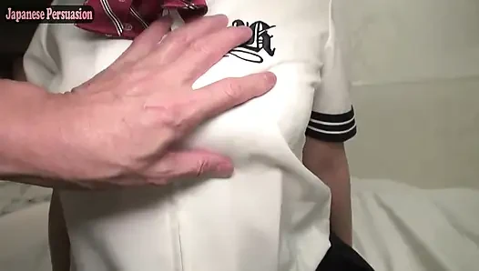G cup Sss beauty doppelgänger. Uniform hotel date mit süßer, liebender blowjob