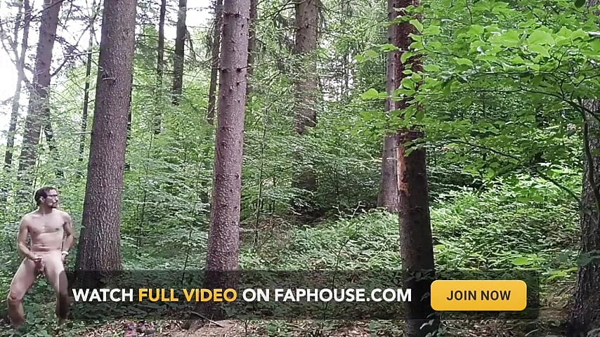 Forest Risk: Jerking off a Dick Under a Busy Road