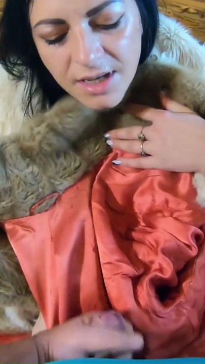 Fur Coat Tease, Doggy Style & Pee Play on Satin-Lined Furs – Cabin Fantasy | Clip 3