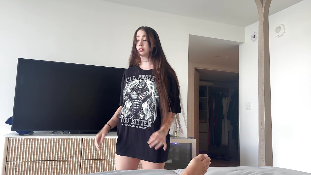 Beautiful Virgin Stepsis has an OBSESSION with my cock
