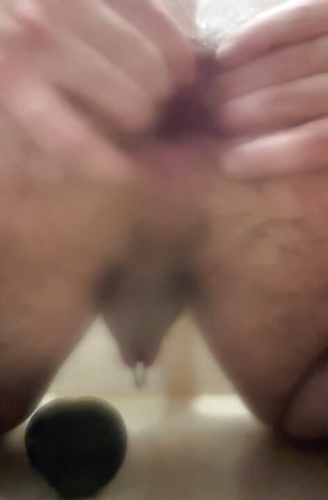 Huge butt plug fucking sloppy anal gape pierced 10mm apadravya cock
