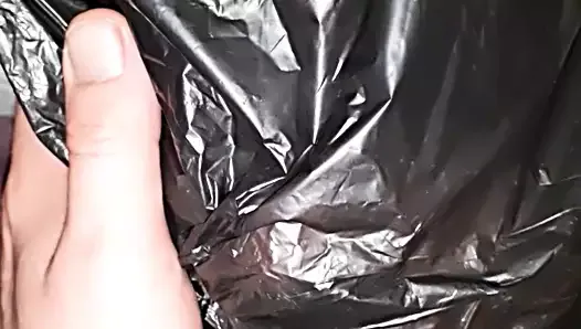 Big tit slut plastic bag breath play