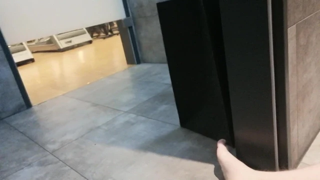 young risky masturbation in the gym at the hotel