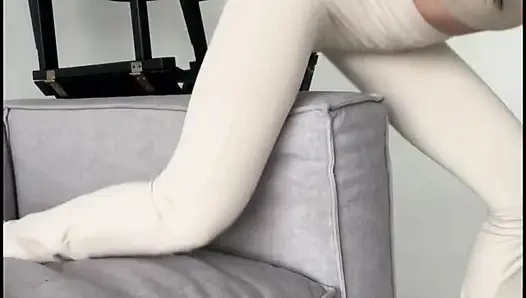 perfect home yoga - ass in tight leggings - sexy goddess