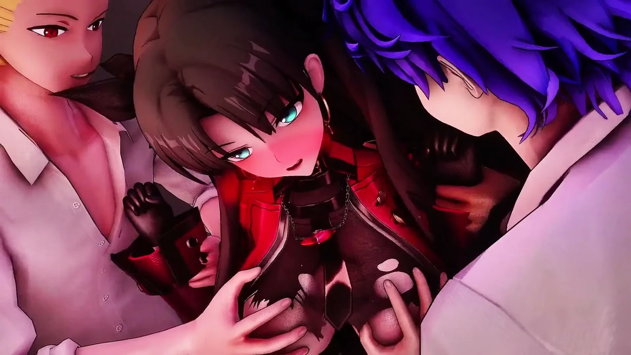 Fate Grand Order - Rin Tohsaka Public Toilet Gangbang - 3D Hentai Animations