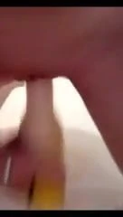 Young GF Fucking a Beer Bottle