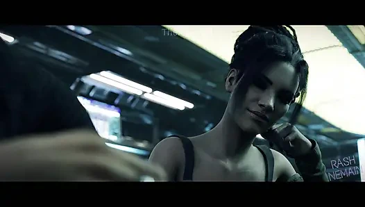 Cyberpunk 2077 - judy alvarez wm tam renk not verme (ses) rashnemain animasyon 3d hentai