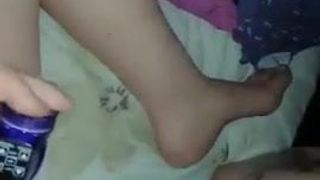 56 years old BBW playing with herself HOMEMADE
