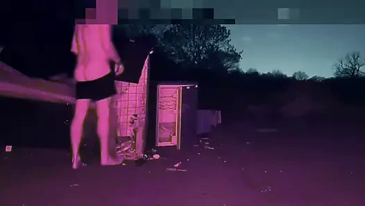 Naked in road , twerking and showing my hole