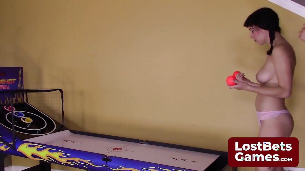 Alisha & Selina Vs Helena & Starli in Strip Skee Ball