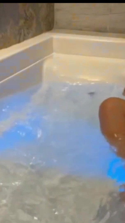 Lesbian moans and pleasure in the pool fingers sliding inside wet bikini | Clip 1