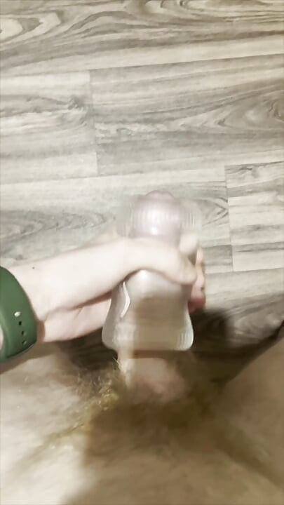 Twink Fleshlight Orgasm - Wet, Messy Cumming with Toned Abs! Full Premium Video