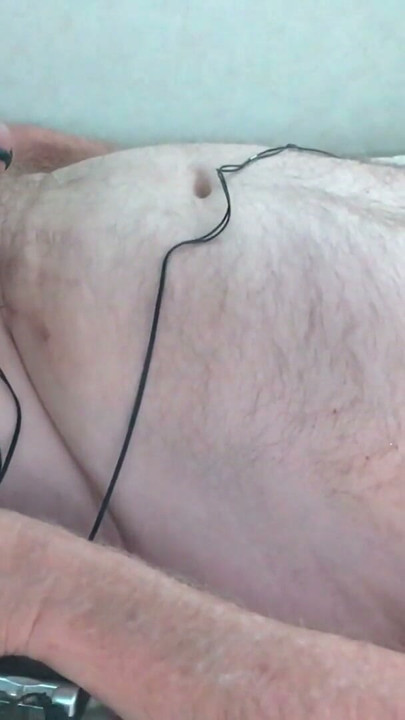 Hands free cumshot. Bound and stretched balls are swollen and shocked with estim along with nipples and cock | Clip 3