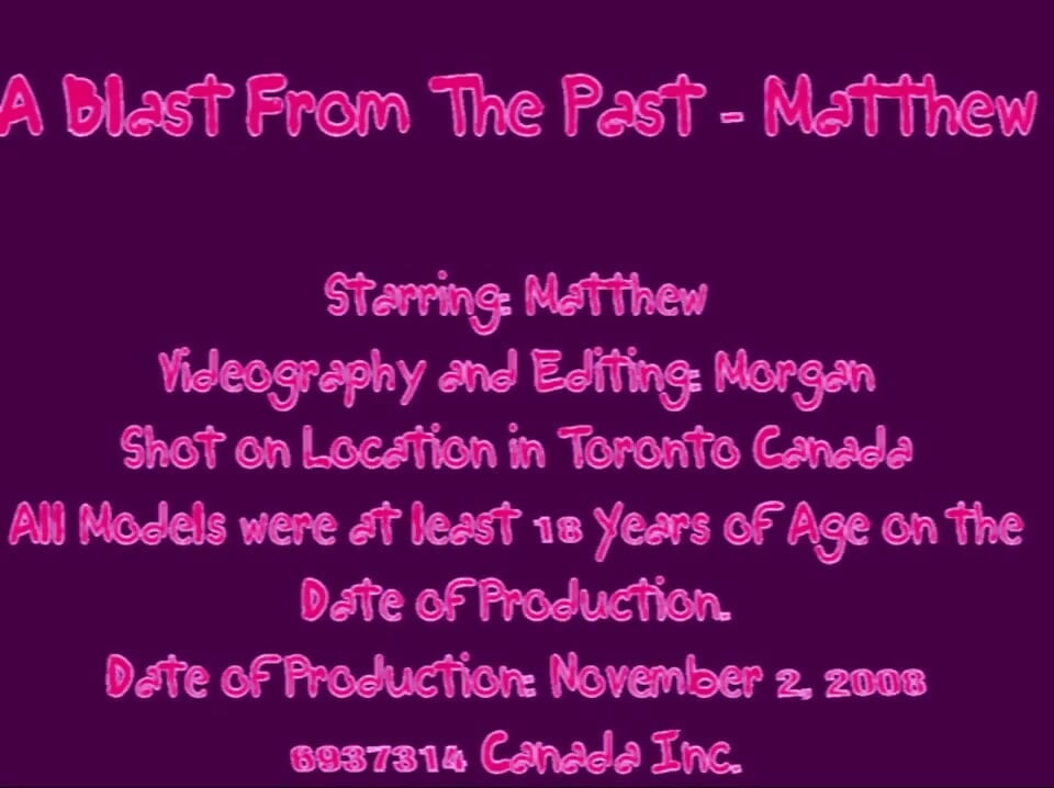 A blast from the past - Matthew2