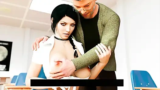 18 Plus School Girl Having Sex With Older Teacher In Classroom Caught By Cleaner Man