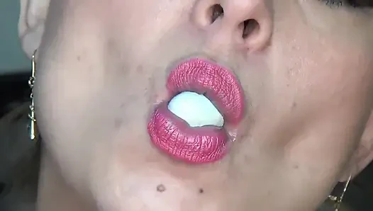 Swallowing Huge Almonds Nonstop!!!