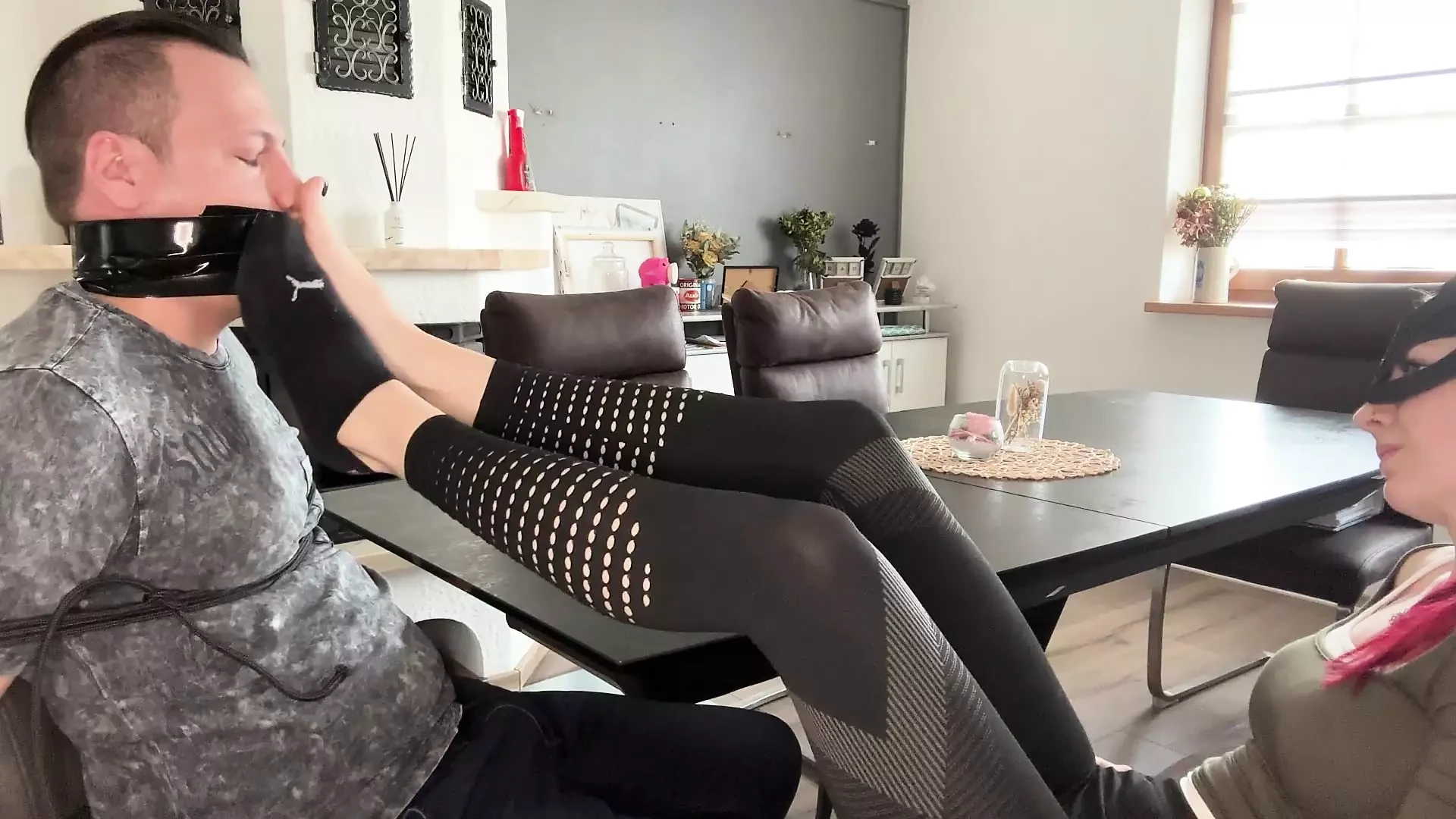 Footjob with Black Sweaty and Stinky Socks - Let My Slave Smell My Feet ...