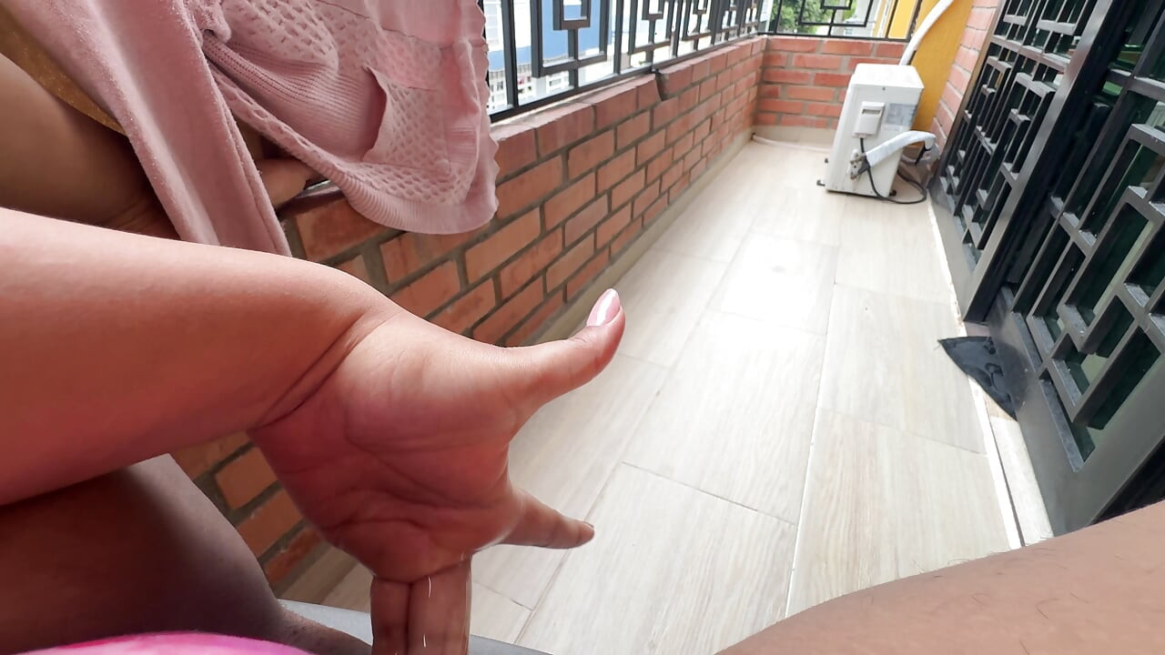 Last night I was walking around the balcony in my underwear and I saw my neighbor looking over here so I decided to masturbate this morning to see if I would go out and