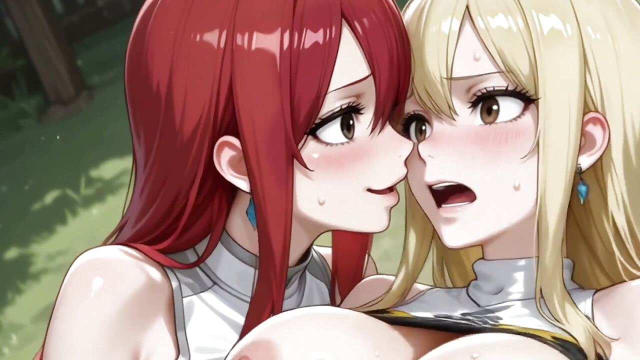 Erza, Lucy X Natsu (ffm) Ft V2
