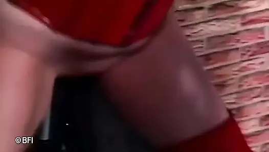 The lady in red