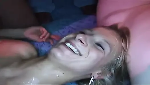 Blonde Babe Stretched Wide by Throbbing Cock Dripping Wet