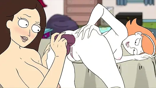 Jessica Moans As Tricia Lange Fucks Her With Dildo – Rick and Morty Cartoon