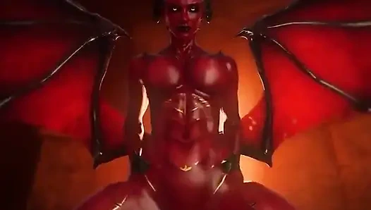 Oc Succubus lagi asik posisi cowgirl sampai orgasme