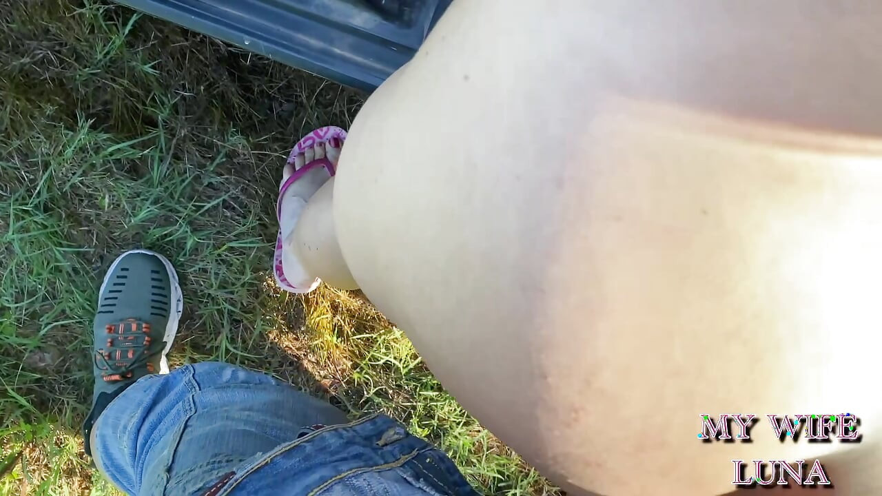 Horny Wife Luna Gets Fucked Hard Outdoors - Intense Anal in Open Field POV