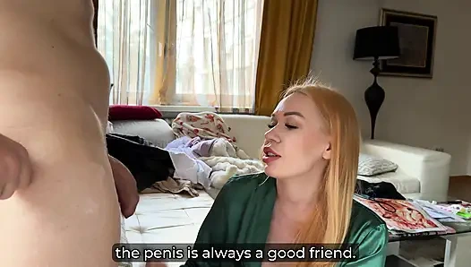 Stiefmutter erwischt stiefsohn beim rauchen - blowjob & gesichtsbesamung!