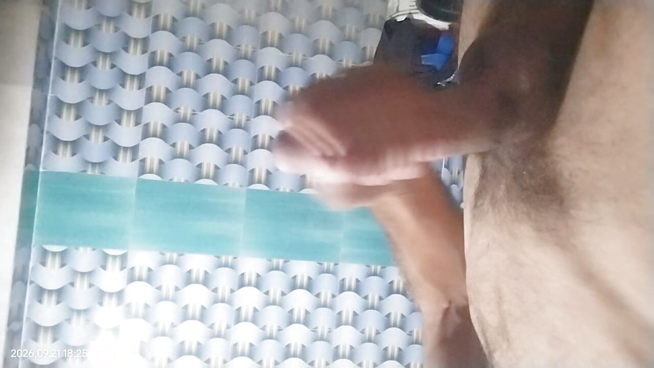 Big dick masterbate bathroom