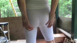 White spandex shows everything.