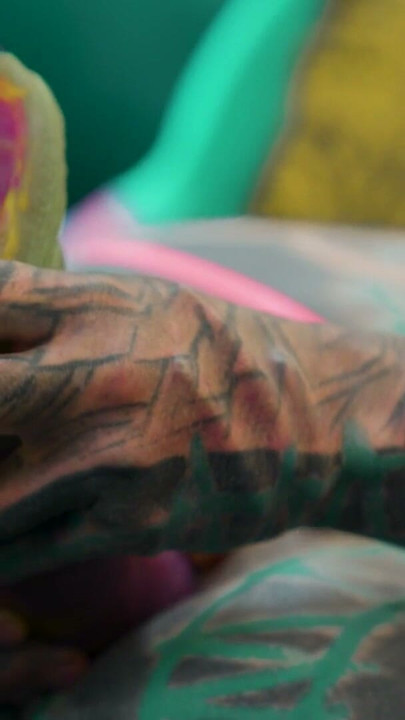 Tattooed Babe Goes Deep Solo with Anal Toys in Lingerie | Clip 1