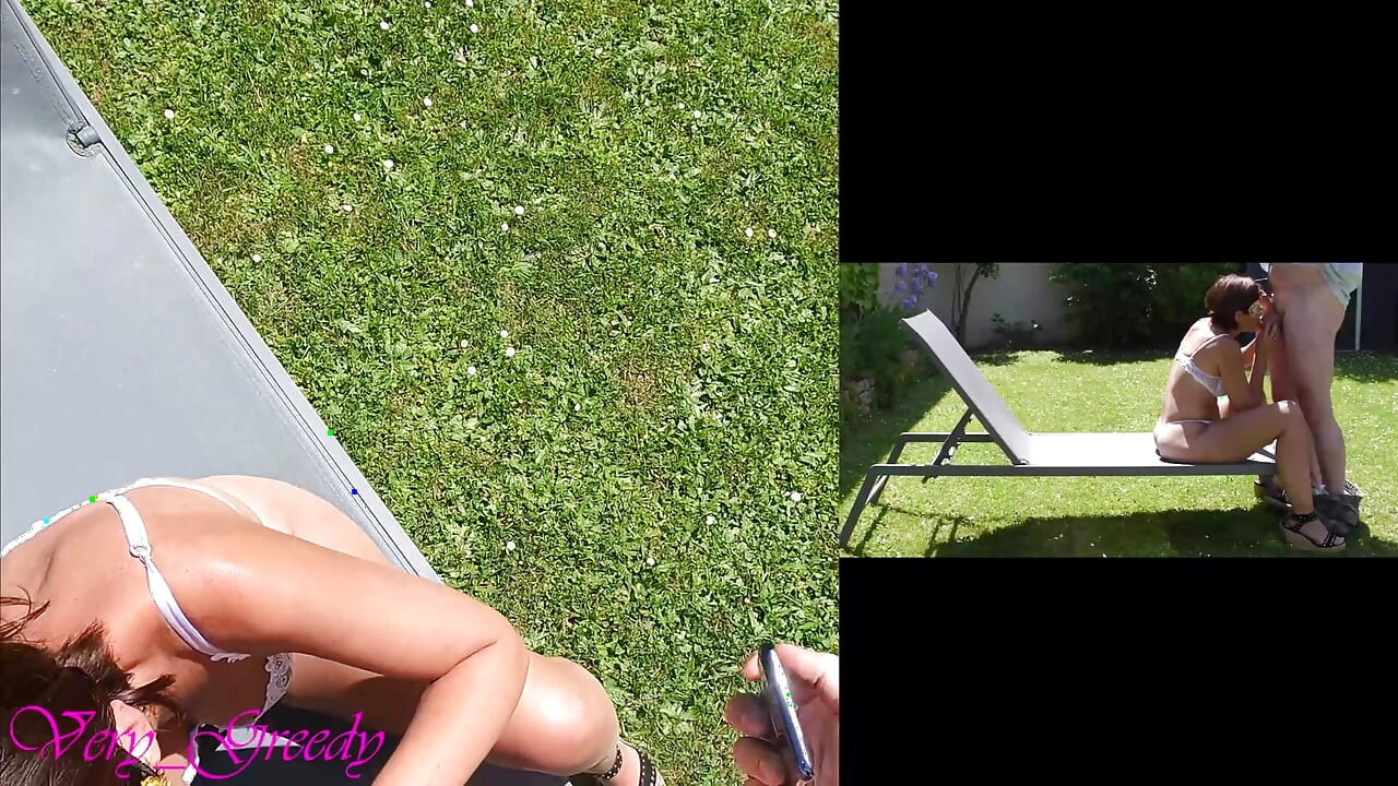 Beautiful MILF in Sexy White Lingerie Gets Fucked Doggystyle Outside and Cums on Her Big Ass