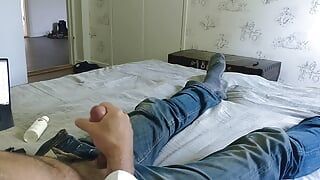 Jerking Solo in Bed