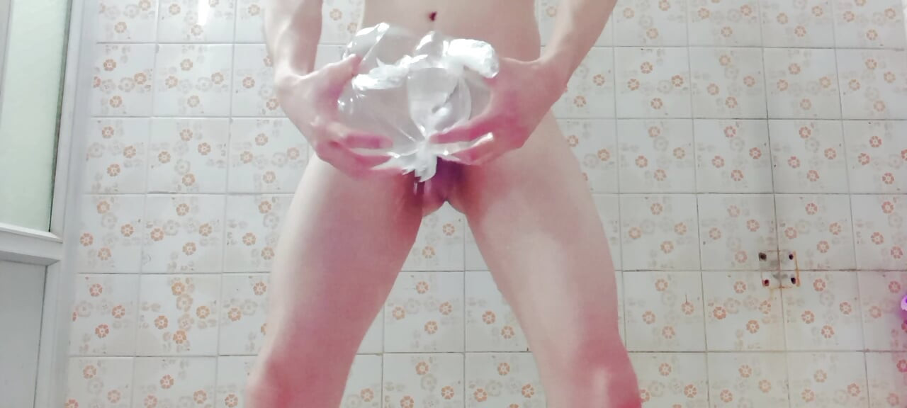 Horny Boy Gets Off in the Shower with a Toy Inside💦