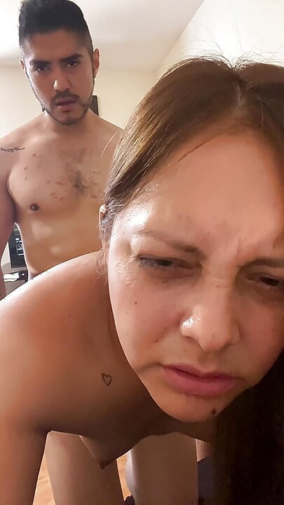 Horny Latina and slut fucking and sucking until she swallows every drop of cum