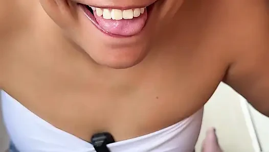 stepsister showing too much on the balcony, she likes me to put his cock in her until she makes her cum