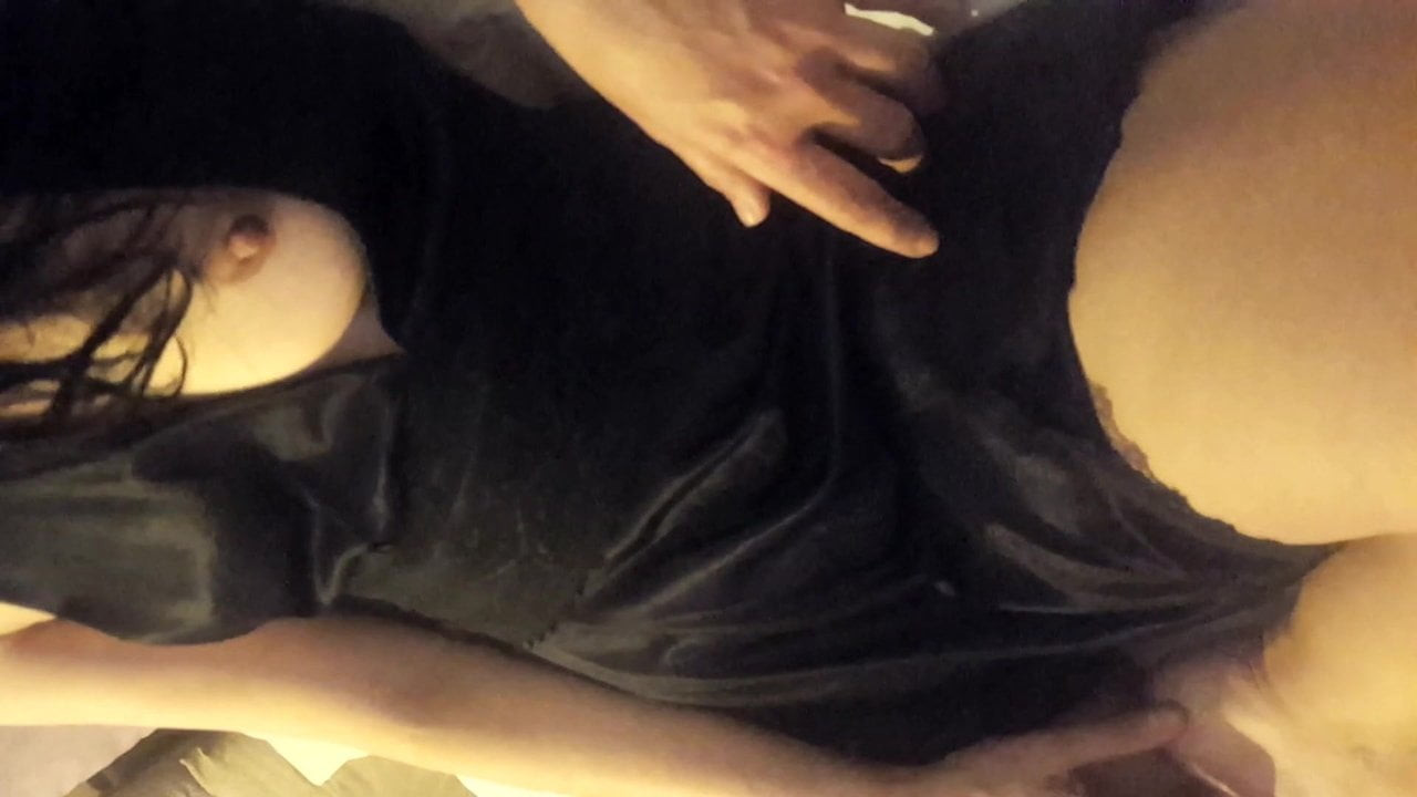 wife shows her milf tits, big erected nipples