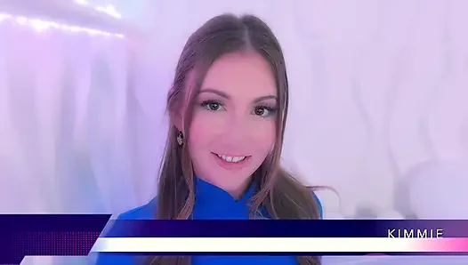 Kimmie haze si cewek hot rambut merah lagi asik muasin memeknya di salon telan sperma