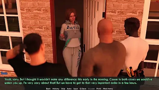 Awam - bir evli ve üvey anne - Sophia yarı çıplakken üç taşınmazını evine davet ediyor - bölüm 2