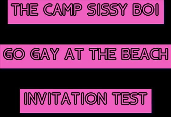 AUDIO NUMAI - Testul de invitație la tabăra Sissy Boi, anunță-mă dacă îl completezi