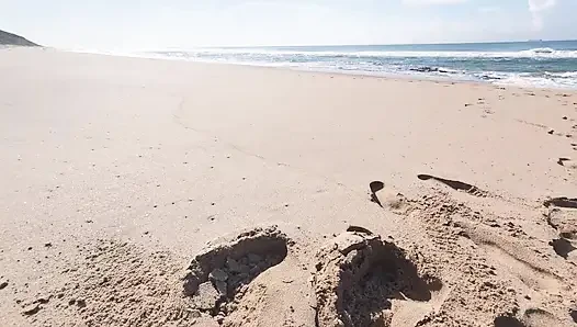 Sunrise & Saltwater Kisses-BlackSwan gets her pussy rubbed in the sand