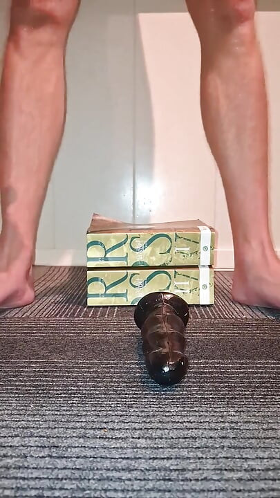 Gay twink triplo anal dildo