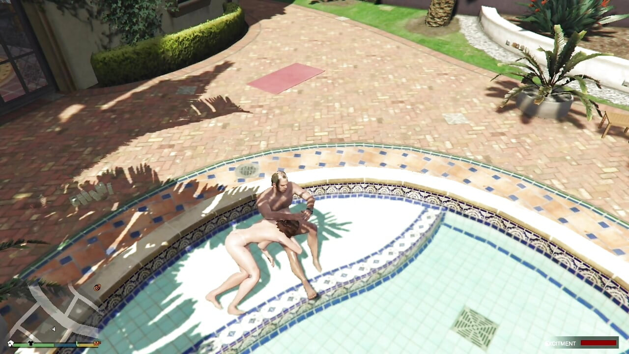 Trevor and Cheating wife amanda having sex in Pool While Husband is not there