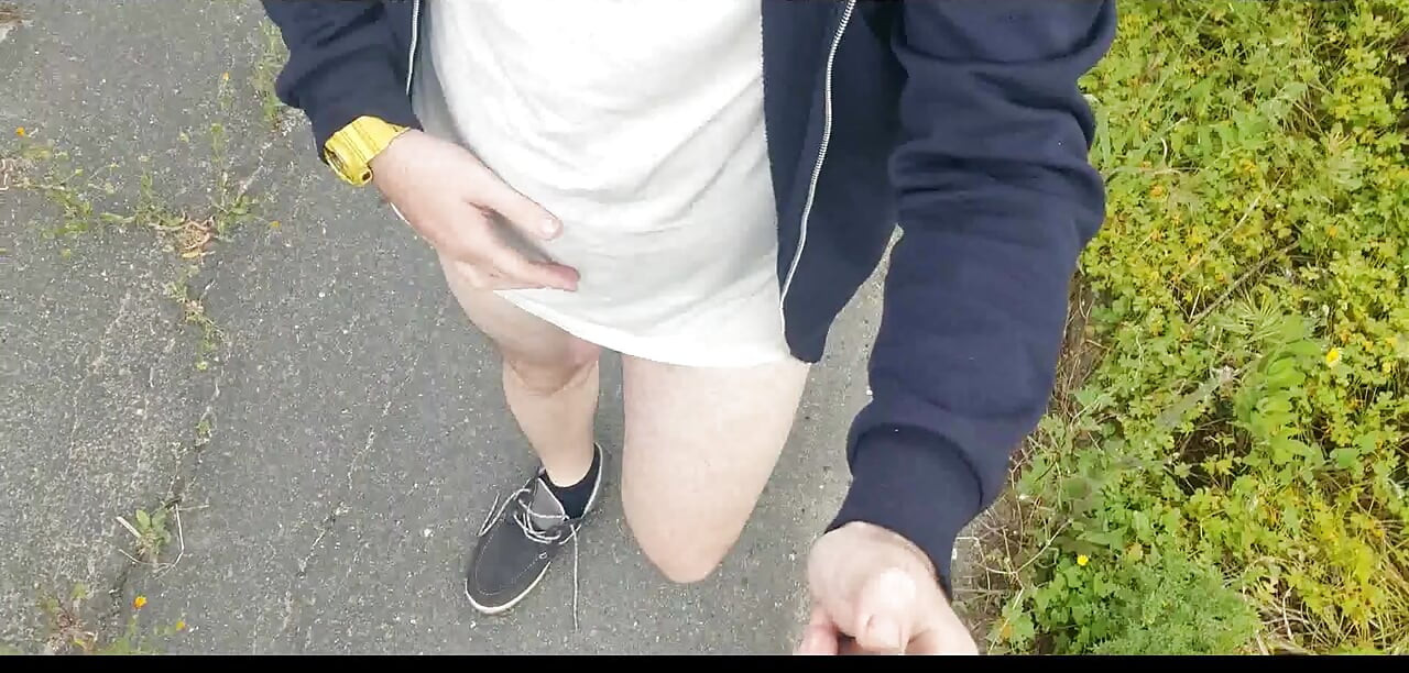 I walk down the street completely naked
