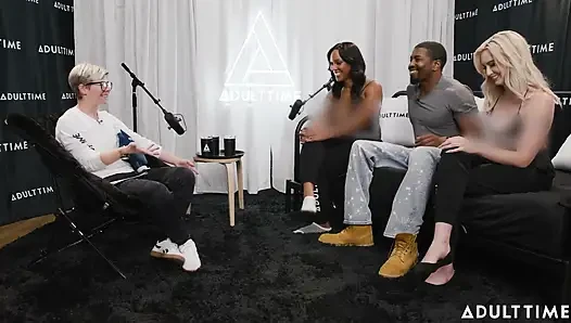 Pornstars Podcast After 3-way! | Lexi Lore, Isiah Maxwell, & August Skye | the Adult Time Podcast