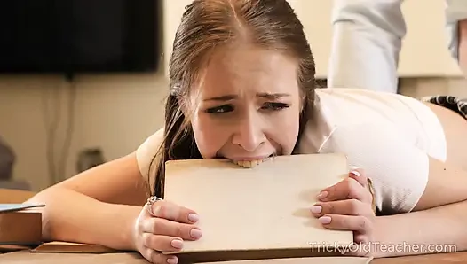 Handsome Tutor Helps Cutie with Her Assignments and Pussy