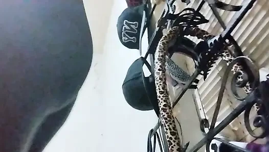 Boyfriend sneaks over while husband is gone.