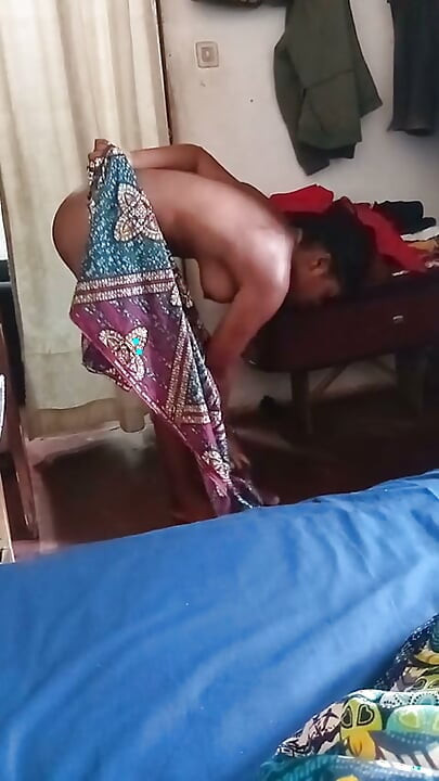 African Model Doing Forbidden Rehearsal At Home