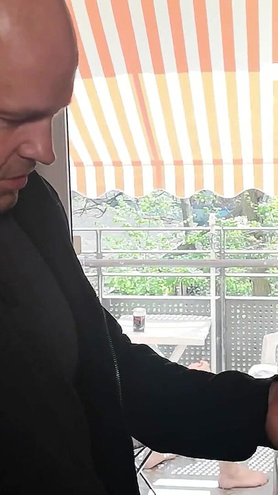 Powerful moment from "German Mature Couple tricked Boy next Door to Amateur FMM Old Young 3Some"